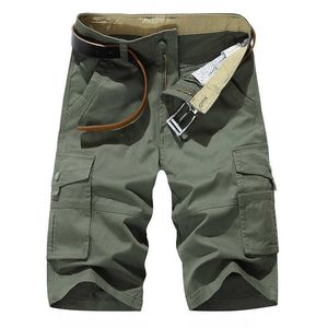 Mäns shorts 2022 Summer Mens Cargo Short Streetwear Work Clothes New Fashion Pocket Plus Size Leisure Tooling In Pure Cotton Byxor Solid G221012