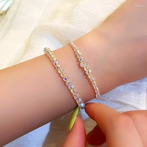 Bracelets Trendy Elegant 14K Real Gold Plated Colorful Crystal Bangles For Women Girl Temperament Jewelry High Quality Zirconia Party