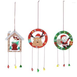 Christmas Decorations 7 Styles DIY 5D Special Shape Rhinestone Snowman Santa Claus Tree Ornaments Pendants