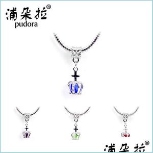 Anh￤nger Halskette Kronen Anh￤nger Halskette passt Pandora 45 cmand8cm Kette Frauen Frauen Geburtstag Chirstmas Geschenk N001 7 U2 Drop Lieferung DH1EG