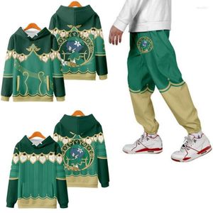 Erkek Hoodies Genshin Impact Sportswear Set Sıradan Takip Two Edin ve Pantolon Ter Takımı
