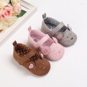 First Walkers Classic Baby Shoes Infant Toddler Cute Cartoon Non-slip Soft Sole Flat Soft-sole PU Born Girl