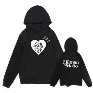 Männer Hoodies Sweatshirts Mädchen Dont Cry HUMAN MADE Hoodie Männer Frauen Streetwear Druck Casual Fleece Pullover Teen Paar Kleidung T221008