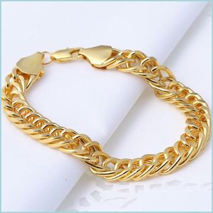 Link Chain Big Miami Cuban Link Bracelet Thick 25Mil G/F Solid Gold Chain Luxurious Heavy 757 Z2 Drop Delivery 2022 Jewelry Bracelet Dh5Vt