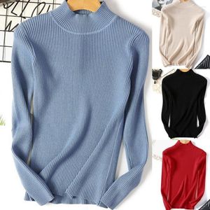 Women's Sweaters Sweater Autumn Winter Women's Tops Slim Turtleneck Knitted Elastic -coming Pullovers