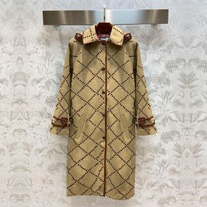 Giacca a vento invernale da donna di design, giacca lunga, trench, cappotto con stampa di lettere, parka classico