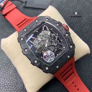 Starscream zegarek męski włókno węglowe w pełni automatyczny ruch mechaniczny wydrążony
