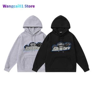 Herren Hoodies Sweatshirts Trapstar London Fece Dicker Hoodie Männer Frau Blue Tiger Towel Broidery Shooters Pullover Hochwertige Kapuzenpullover 1012H22