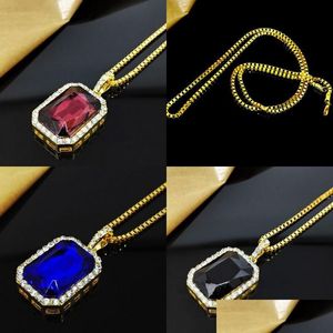 Подвесные ожерелья Bling Hip Hop Jewelry Dewelly Collece Rock Rap Chain Новая мода Accesories Micen Out Mens 48 K2 Drop Delivery 2022 Nearla DHQ9C