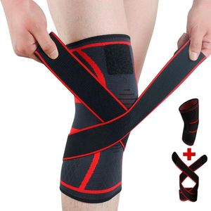 Knee Pads 1PC Sports Pad Men Pressurized Elastic Sleeve Support Braces For Fitness Basketball Volleyball Running Cycling Outdoor