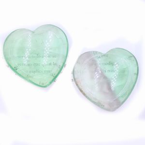 40mm Loose Heart Healing Stone Love Pocket Palm Fluorite Oro Stone For Anxiety Reiki Balancing Rocks Gemstone Farmhouse Kitchen Home