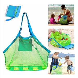 Large Mesh Beach Bag Kinderspielzeug Proteable Kids Storage Bags Schwimmklapptasche für Handtücher Lebensmittelpicknick Tasche MJ0894