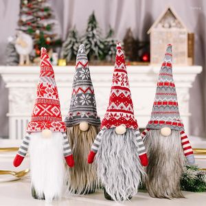 Decorazioni natalizie Copertina per bottiglie di vino set toppers bambola gnomi per ornamenti domestici anni navigad regali