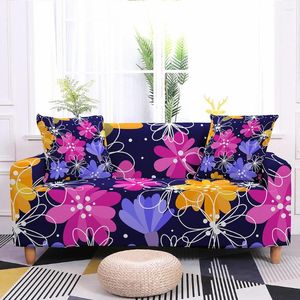 Stol täcker blommigt tryck soffa täckning 1/2/3/4 sätes polyester stretch soffa för vardagsrum av löstagbar skydd fåtölj