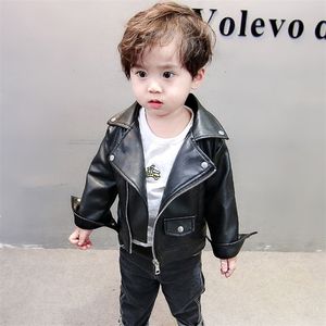 Jacken Jungen Lederjacke Einfarbig Junge Mäntel Kinder Casual Stil Kinder Frühling Herbst Kleidung Für 221012