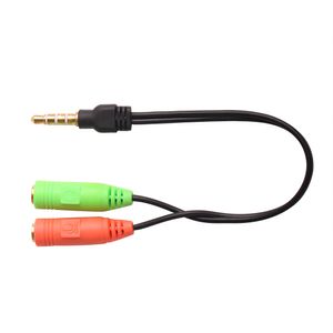 Aux Splitter Kulaklık Kablosu Adaptörü Jak 3.5mm Stereo 1 Erkek-2 Kadın Y-SPRITTER SES Kablosu Kulaklık Mikrofonu için