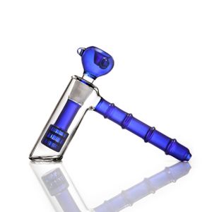 Küçük Hammer Cam Bong Bong Mavi Matris Percolator Taşınabilir Sigara İçme Boru Bongs Bongs Su Boruları Kase 18.8mm