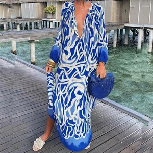 Bohemian Vibes Flowy V-Neck Maxi Dresses for Women - 2024 Collection