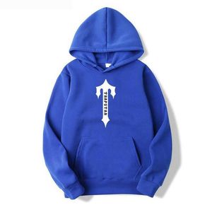 Męskie bluzy bluzy 2022 Marka Trapstar Drukuj Patch Hartowany Felt Hoodie Men Street Pants Men Hip Hop Hop Hooded High Quality Men T221008