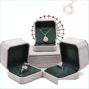 Torebki biżuterii torebki biżuterii okrągły róg skórzany propozycja Pierścień Naszyjnik