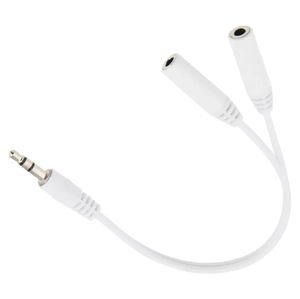 3,5-mm-Kabel-Headset-Buchse, Kopfhörer-Audiokabel, Y-Splitter-Adapter, 1 Stecker auf 2 Buchsen, Kopfhörerkabel für PC, Laptop, Telefon