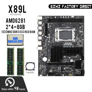 Moderbr￤dor x89L AMD G34 Chipset Motherboard Set med Opteron 6281 16-k￤rnprocessor och 2 4GB 8GB DDR3 1333MHz ECC Reg Memory
