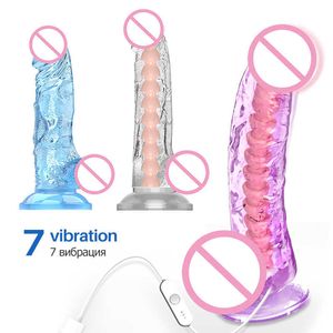 Dildo Huge Suction Cup Vibrator Massager Powerful G-spot Stimulate xxl Jelly Realistic Penis 3 Size Erotic Cock Adults Sex Toys