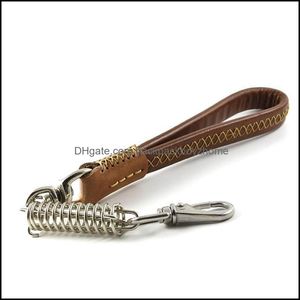 Dog Collars Leashes Genuine Cowe Dog Leash For Medium Large Dogs Leads Pet Training Running Leashes Walking Resistant Spring Big Col Otuet