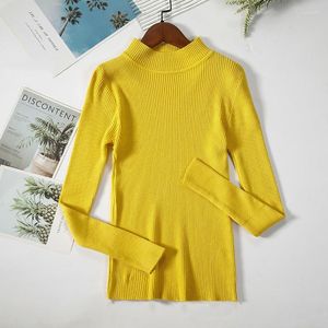 Women's Sweaters Women Sweater Knitted Sweetshirts For Elegant Turtleneck Top Jumper Bottoming Korean Female Woman