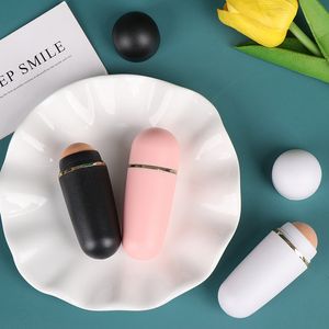 Face Oil Absorbing Roller Natural Volcanic Stone Massage Body Stick Makeup Skin Care Tool Facial Pores Cleaning Roller