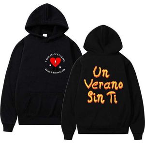 Men's Hoodies Sweatshirts Singer Bad Bunny Music Album Un Verano Sin Ti Print Hoodie Men Women Streetwear Oversized Sweatshirts Unisex Tracksuit Pullover T221008