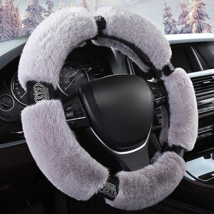 Steering Wheel Covers Car Cover Soft Plush Spring Kawaii Universal Winter Warm Protector Auto Accessories