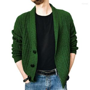 Maglioni da uomo 6 colori Uomo Maglione Cardigan Bavero Slim Tempo libero Monopetto Tinta unita Casual Comodo da indossare per andare