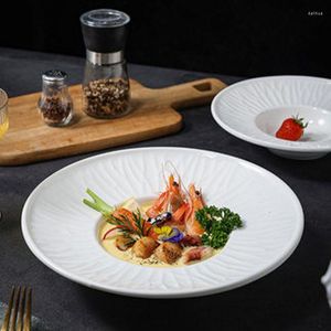 Plates FANCITY Nordic Simple Pasta Plate Salad Light Luxury El Ceremony Sense Western French Meal Tableware