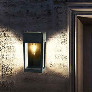 2Pcs Outdoor Solar Light LED Garden Street Wall Lamp IP65 Waterproof Porch Stairs Powered Fence