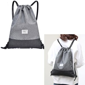 5pcs Backpack Student Oxford Two Patchwork Large Capacity Waterproof Book Drawstring Bag