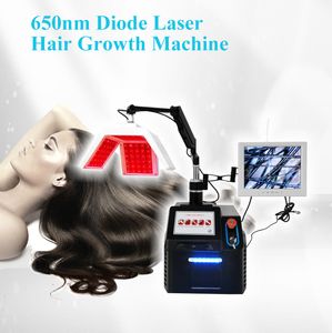 Macchina laser a diodi più efficace Strumento germinale Trattamento per la perdita dei capelli 650Nm Ricrescita dei capelli Attrezzatura per la rimozione dei peli Crescita guidata