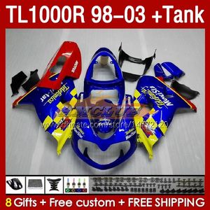 FAIRINGS TANK FÖR SUZUKI SRAD TL-1000 TL 1000 R 1000R 98-03 Kroppsarbete 162no.12 Movistar Blue TL1000 R TL1000R 98 99 00 01 02 03 TL-1000R 1998 1999 2000 2001 2002 2003 Fairing