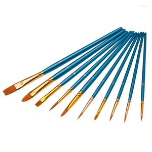 Makeup Brushes 10pcs/lot Pro Face Paint Art Supplies Nylon Hair Wooden Handle Set For Artist Painter Kids Painting Gift Penselen