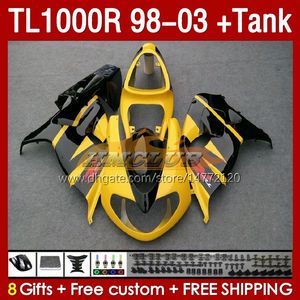 Fairings & Tank For SUZUKI SRAD TL-1000 TL 1000 R 1000R yellow stock 98-03 Bodywork 162No.4 TL1000 R TL1000R 98 99 00 01 02 03 TL-1000R 1998 1999 2000 2001 2002 2003 Fairing
