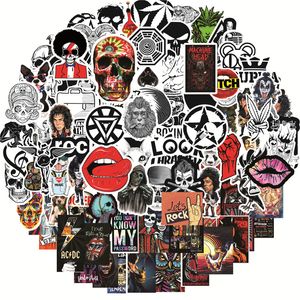 100pcs punk rockowy naklejki rock and roll muzyka naklejka winylowe wodoodporne naklejki metalowe opaska do butelki laptopa na deskorolce