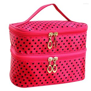 Förvaringspåsar Portable Beauty Pouch Wash Bag Cosmetics Travel Makeup Organizer Handväska Kosmetisk container Porta Maquiagem 60