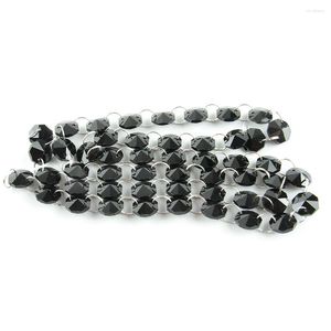 Chandelier Crystal 5 Meters/50 Meters Black 14mm Strand Wedding Decoration Home And Curtain Garland Glass AB Beads Chain