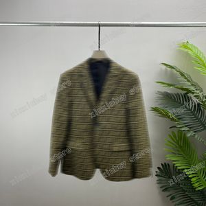 xinxinbuy Männer Designer Mantel Jacke Sets Doppel Jacquard Brief Stoff Farbe Gurtband Anzüge Langarm Frauen Schwarz Khaki Braun M-4XL