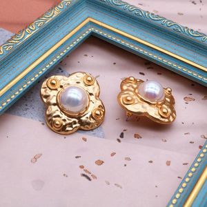 Stud Earrings Statement Hammered Opal Resin Heavy Big Ear Jewelry Party Mujer Femme Accessories