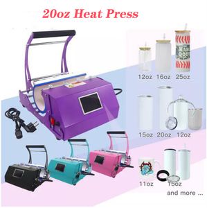 USA Warehouse SubliMation Machine Heat Press Machine för 20oz Straight Tumbler Heat Press Printer Sublimation Heat Transfer Machine US Stock