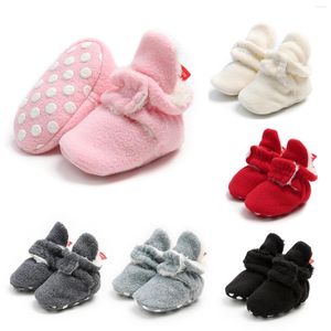 First Walkers 0-18M Baby Socks Winter Boy Girl Booties Fluff Soft Toddler Shoes Anti-slip Warm Born Infant Crib