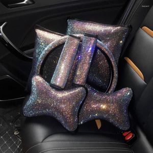 Coprivolante con strass scintillanti con protezione antiscivolo traspirante per auto SUV con diamanti scintillanti in cristallo