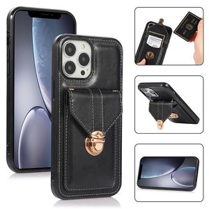 Cell Phone Cases Oblique Cross bag MobilePhone Holder Multi-card Pocket Crossbody Wallet Straps PU Leather Covers For Iphone 14 Plus Pro Max 13 12 11 XS XR Retail Box