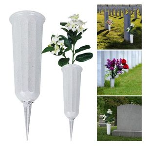 Wazony 3PCS Grave Cone Wazon Creative Cemetery Layout Props W kształcie kontenera zapamiętania trawnika